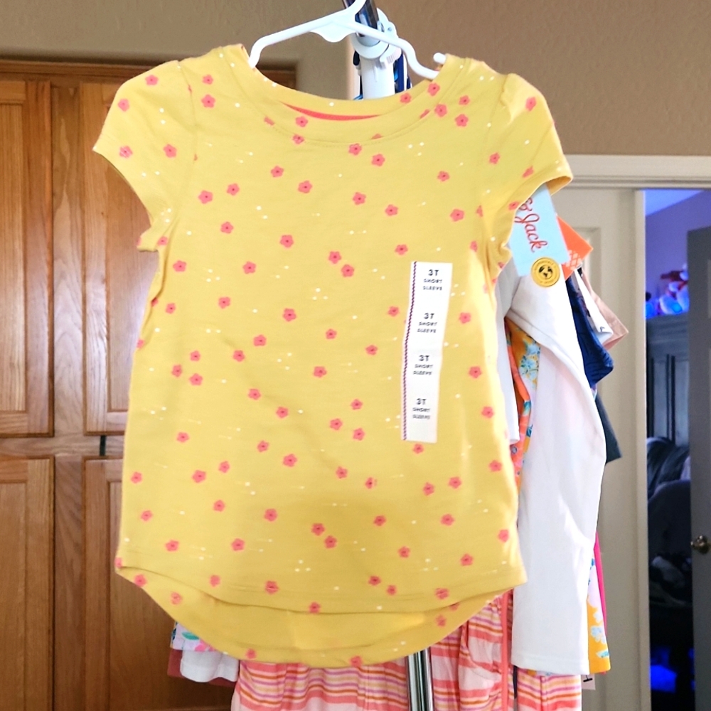 Girls Cat & Jack flowered shirt